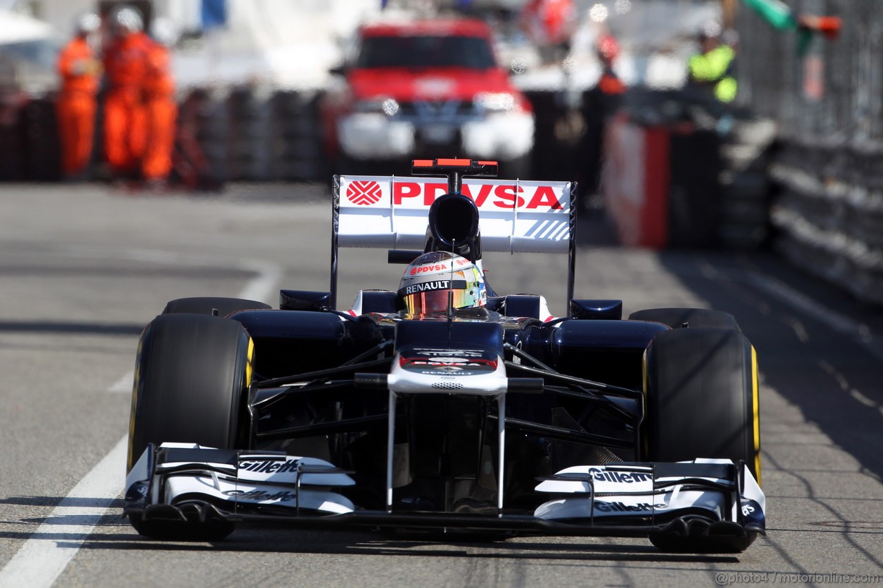 GP MONACO, 24.05.2012- Prove Libere 1, Pastor Maldonado (VEN) Williams F1 Team FW34