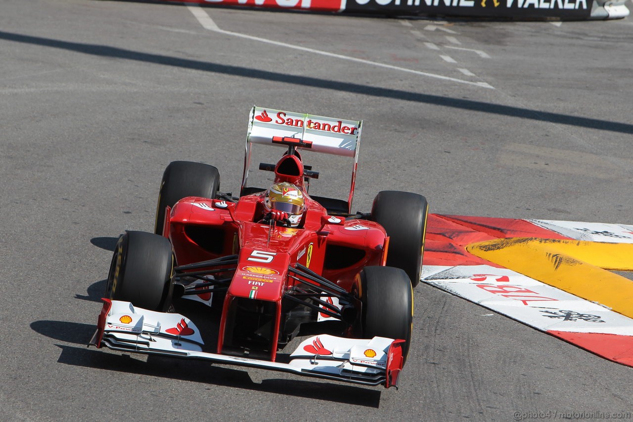 GP MONACO, 24.05.2012- Prove Libere 1, Fernando Alonso (ESP) Ferrari F2012