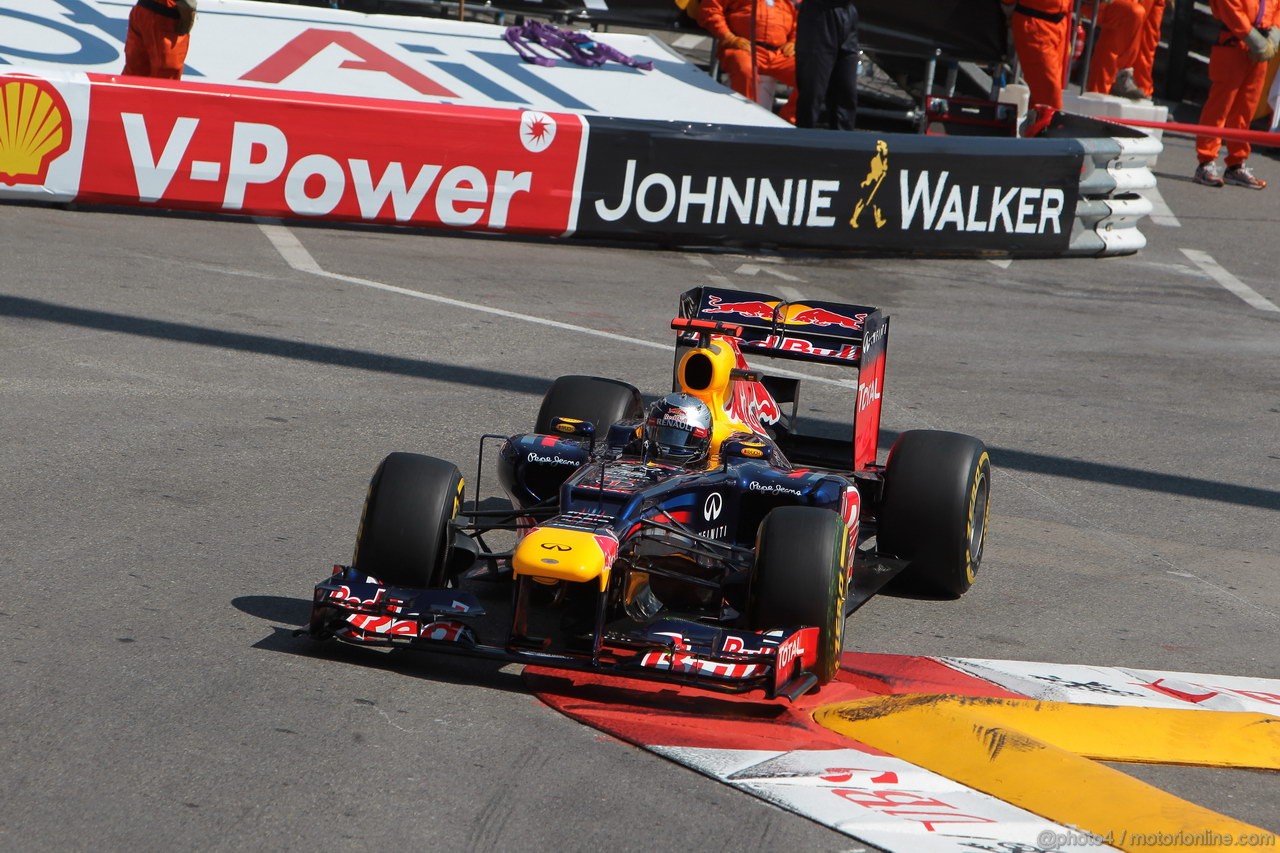 GP MONACO, 24.05.2012- Prove Libere 1, Sebastian Vettel (GER) Red Bull Racing RB8 