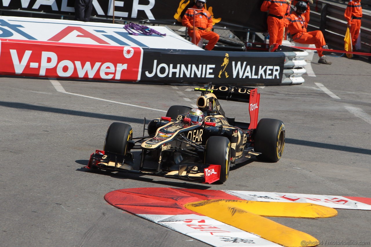 GP MONACO, 24.05.2012- Prove Libere 1, Romain Grosjean (FRA) Lotus F1 Team E20