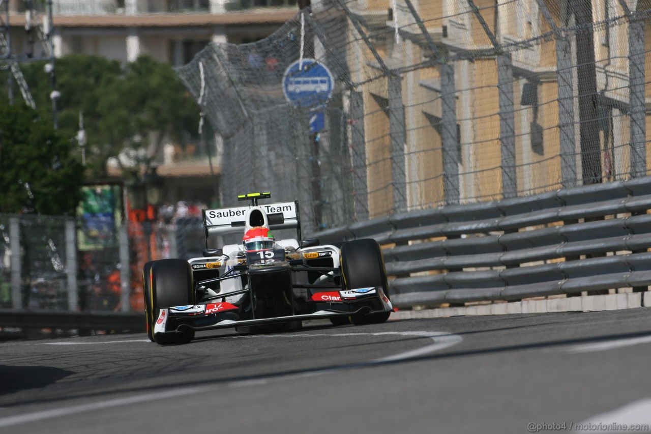 GP MONACO, 24.05.2012- Prove Libere 1,Sergio Prez (MEX) Sauber F1 Team C31 