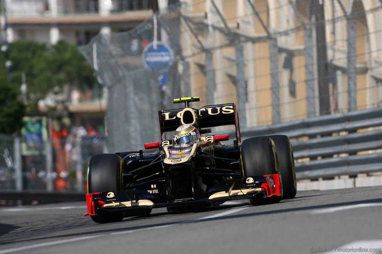 GP MONACO, 24.05.2012- Prove Libere 1,Romain Grosjean (FRA) Lotus F1 Team E20 