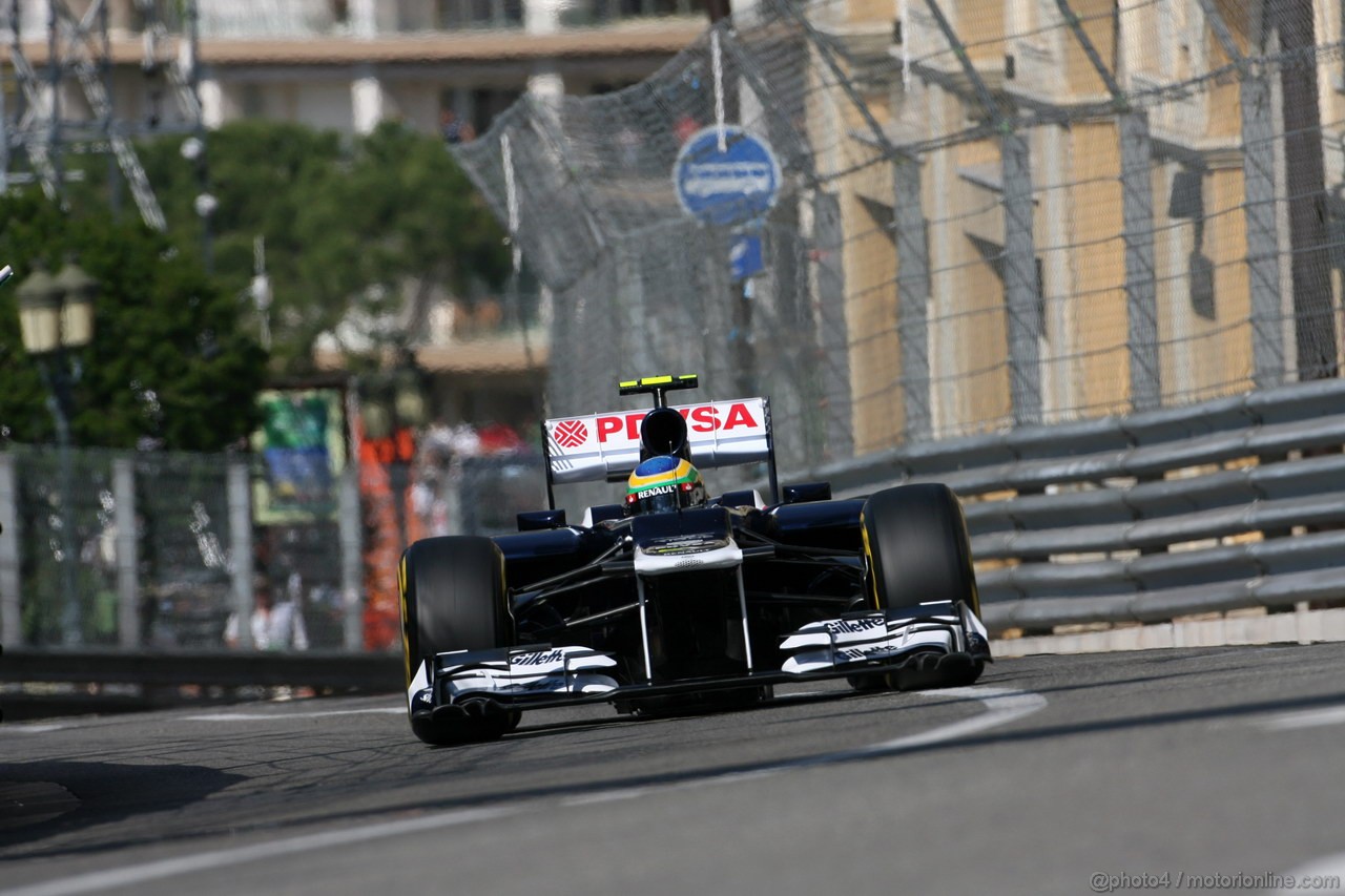 GP MONACO, 24.05.2012- Prove Libere 1, Bruno Senna (BRA) Williams F1 Team FW34