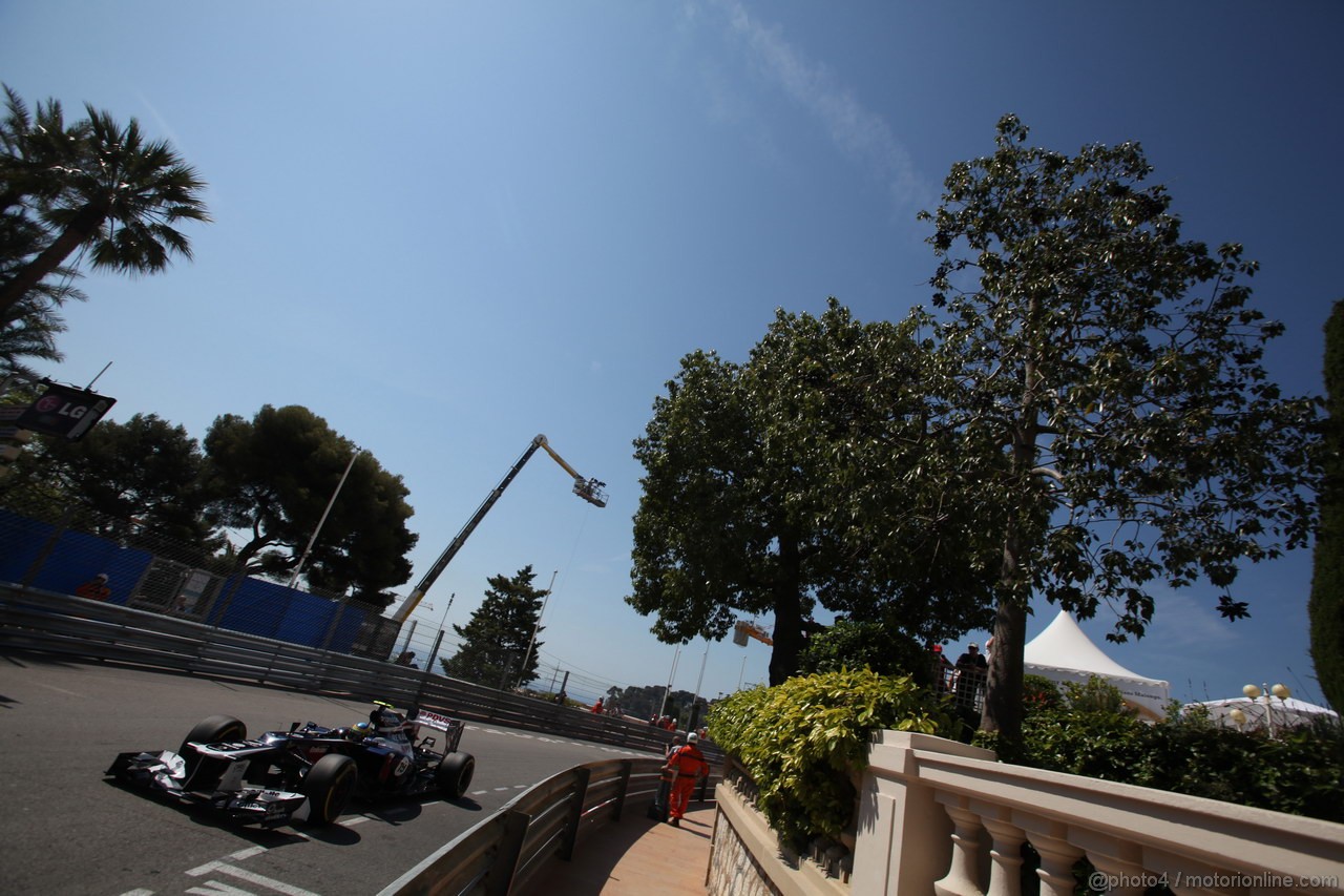 GP MONACO, 24.05.2012- Prove Libere 1, Bruno Senna (BRA) Williams F1 Team FW34 