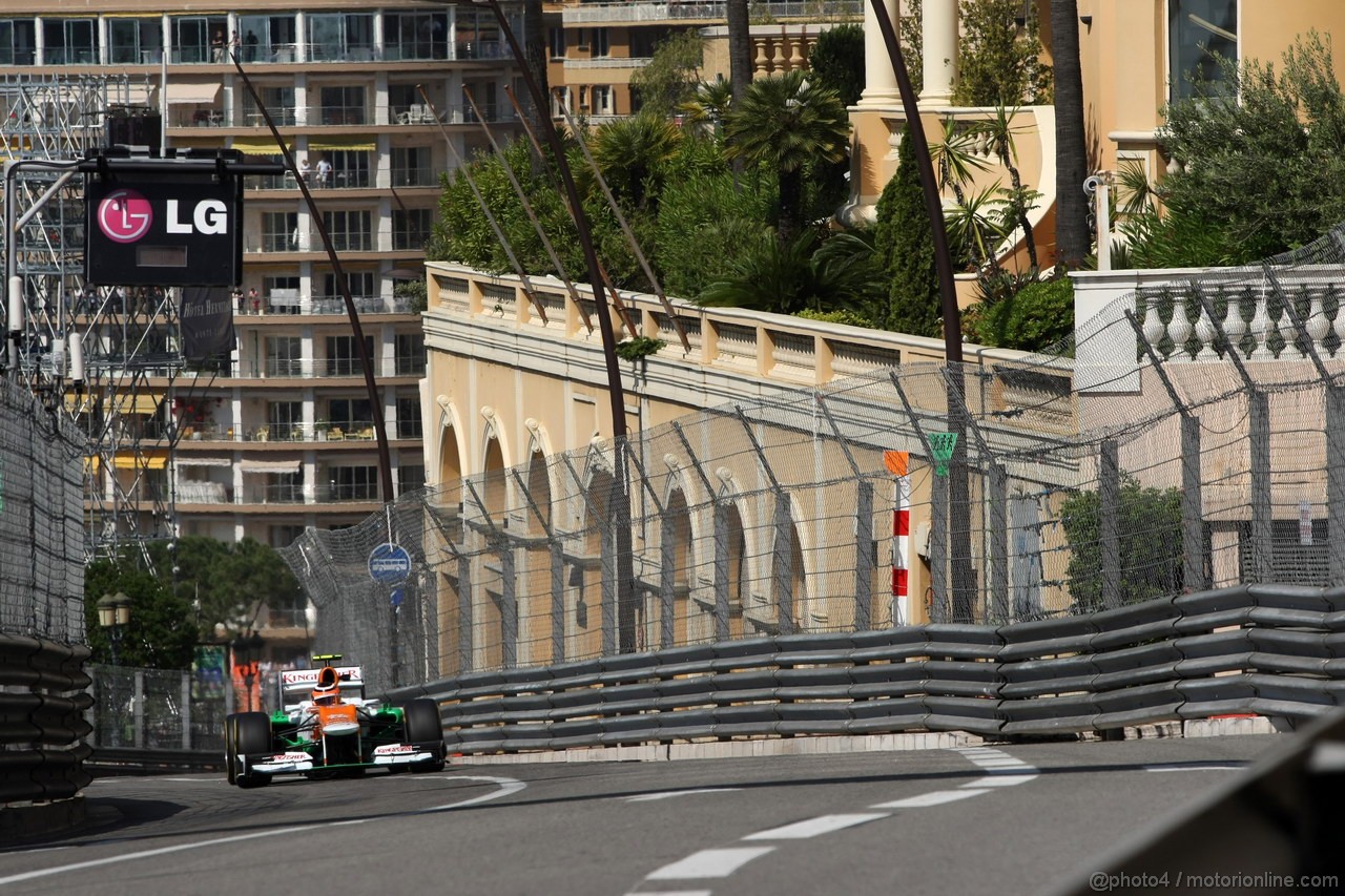 GP MONACO, 24.05.2012- Prove Libere 1, Nico Hulkenberg (GER) Sahara Force India F1 Team VJM05 