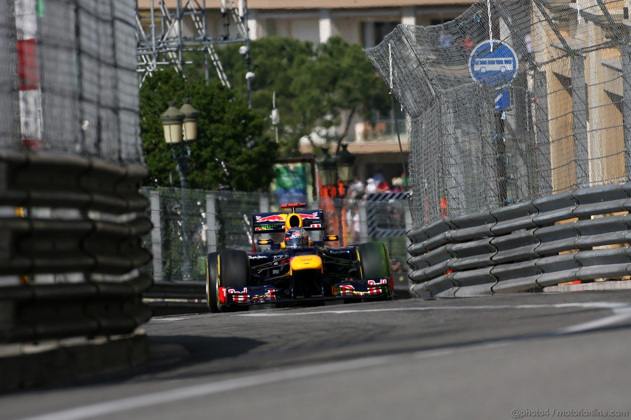 GP MONACO, 24.05.2012- Prove Libere 1, Sebastian Vettel (GER) Red Bull Racing RB8 