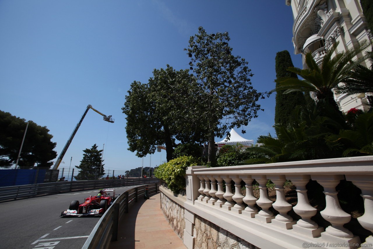 GP MONACO, 24.05.2012- Prove Libere 1, Felipe Massa (BRA) Ferrari F2012 
