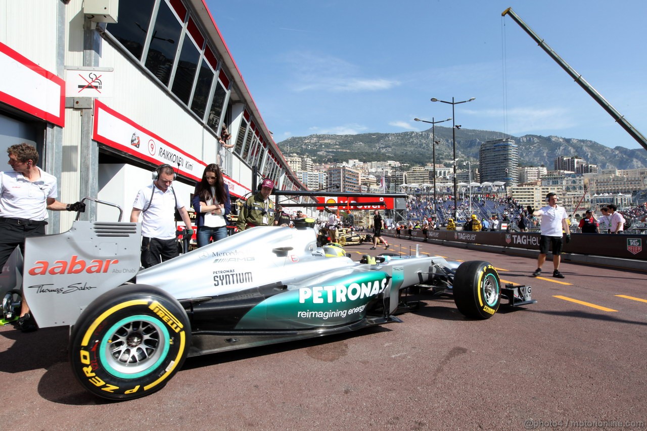 GP MONACO, 24.05.2012- Prove Libere 1, Nico Rosberg (GER) Mercedes AMG F1 W03 