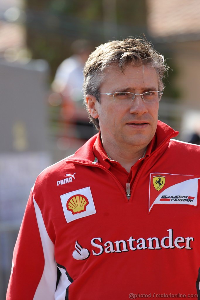 GP MONACO, 24.05.2012- Prove Libere 1, Pat Fry (GBR), Technical Director (Chassis), Ferrari 