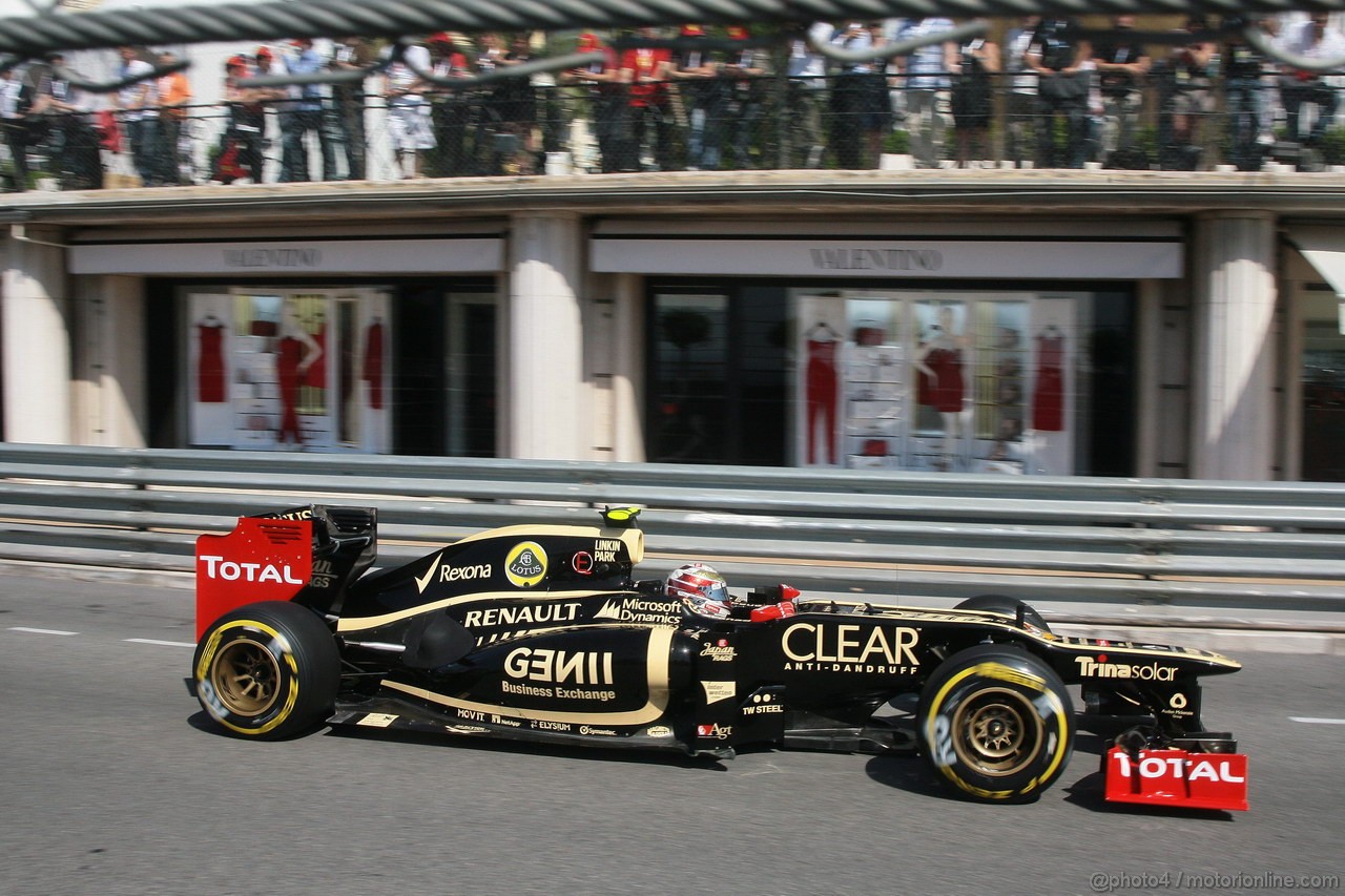 GP MONACO, 24.05.2012- Prove Libere 1,Romain Grosjean (FRA) Lotus F1 Team E20 