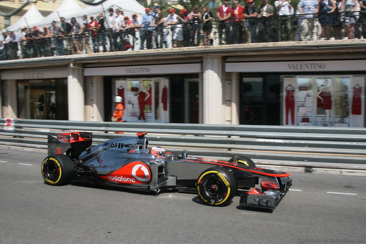 GP MONACO, 24.05.2012- Prove Libere 1, Jenson Button (GBR) McLaren Mercedes MP4-27 