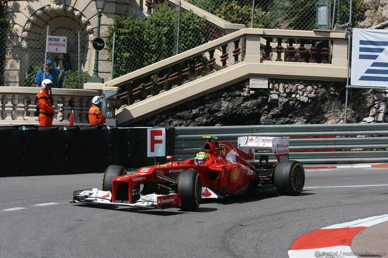 GP MONACO, 24.05.2012- Prove Libere 1, Felipe Massa (BRA) Ferrari F2012 