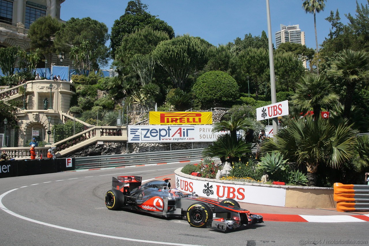 GP MONACO, 24.05.2012- Prove Libere 1, Jenson Button (GBR) McLaren Mercedes MP4-27 