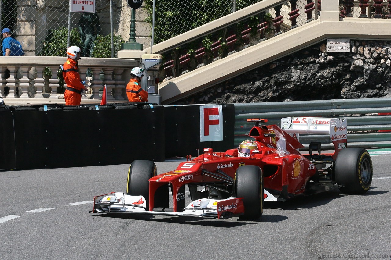 GP MONACO, 24.05.2012- Prove Libere 1, Fernando Alonso (ESP) Ferrari F2012 
