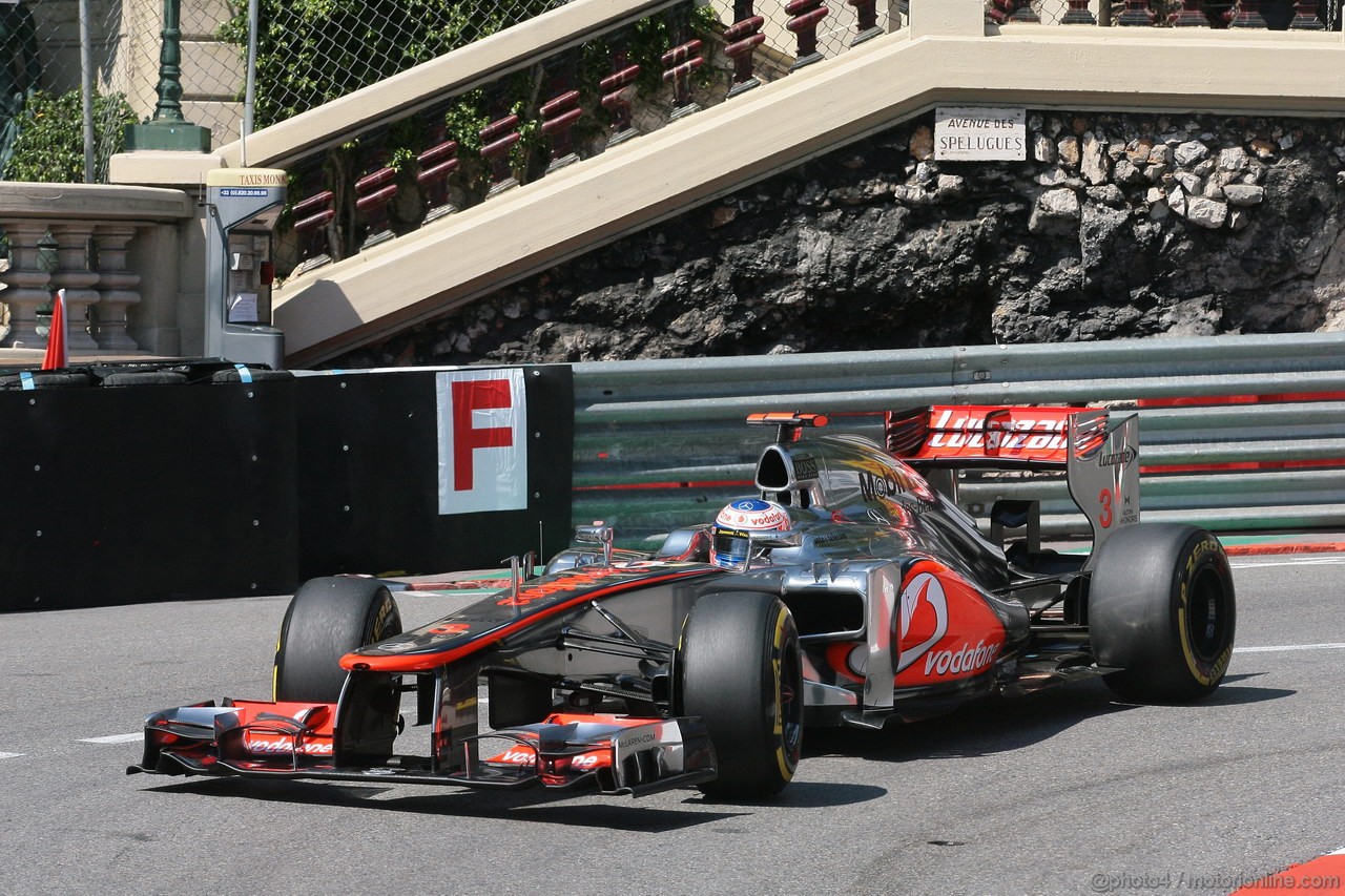 GP MONACO, 24.05.2012- Prove Libere 1, Jenson Button (GBR) McLaren Mercedes MP4-27 
