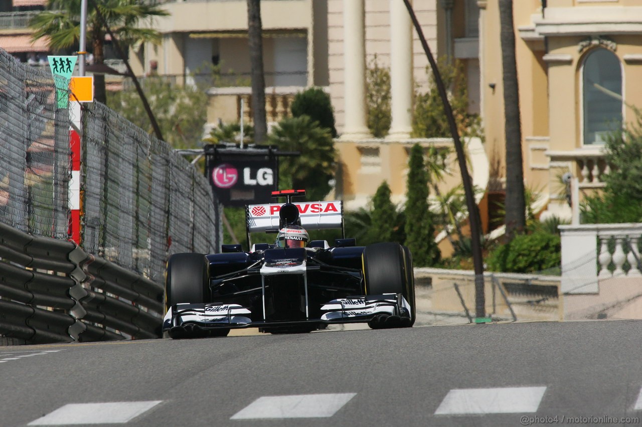 GP MONACO, 24.05.2012- Prove Libere 1, Pastor Maldonado (VEN) Williams F1 Team FW34 
