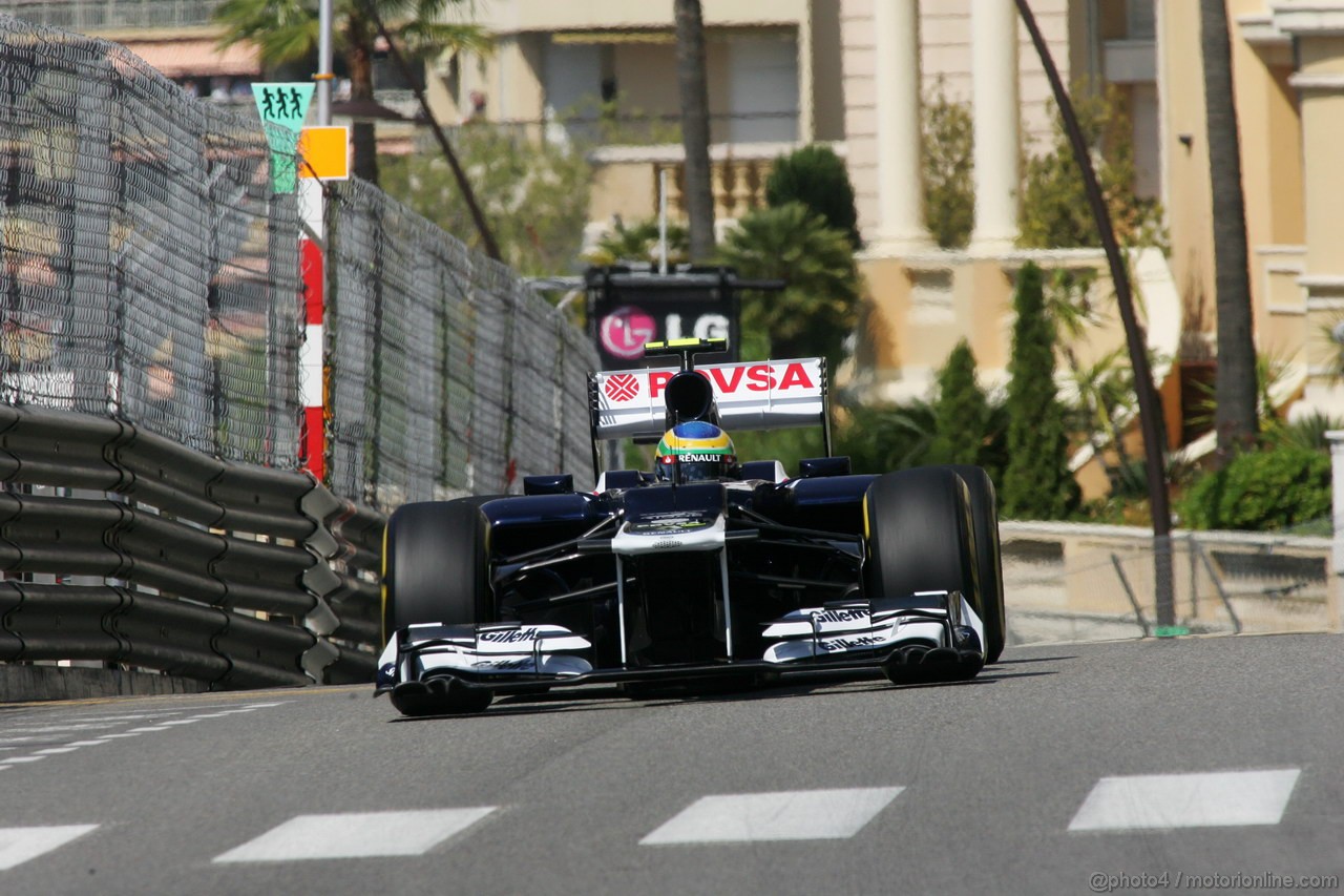 GP MONACO, 24.05.2012- Prove Libere 1, Bruno Senna (BRA) Williams F1 Team FW34 