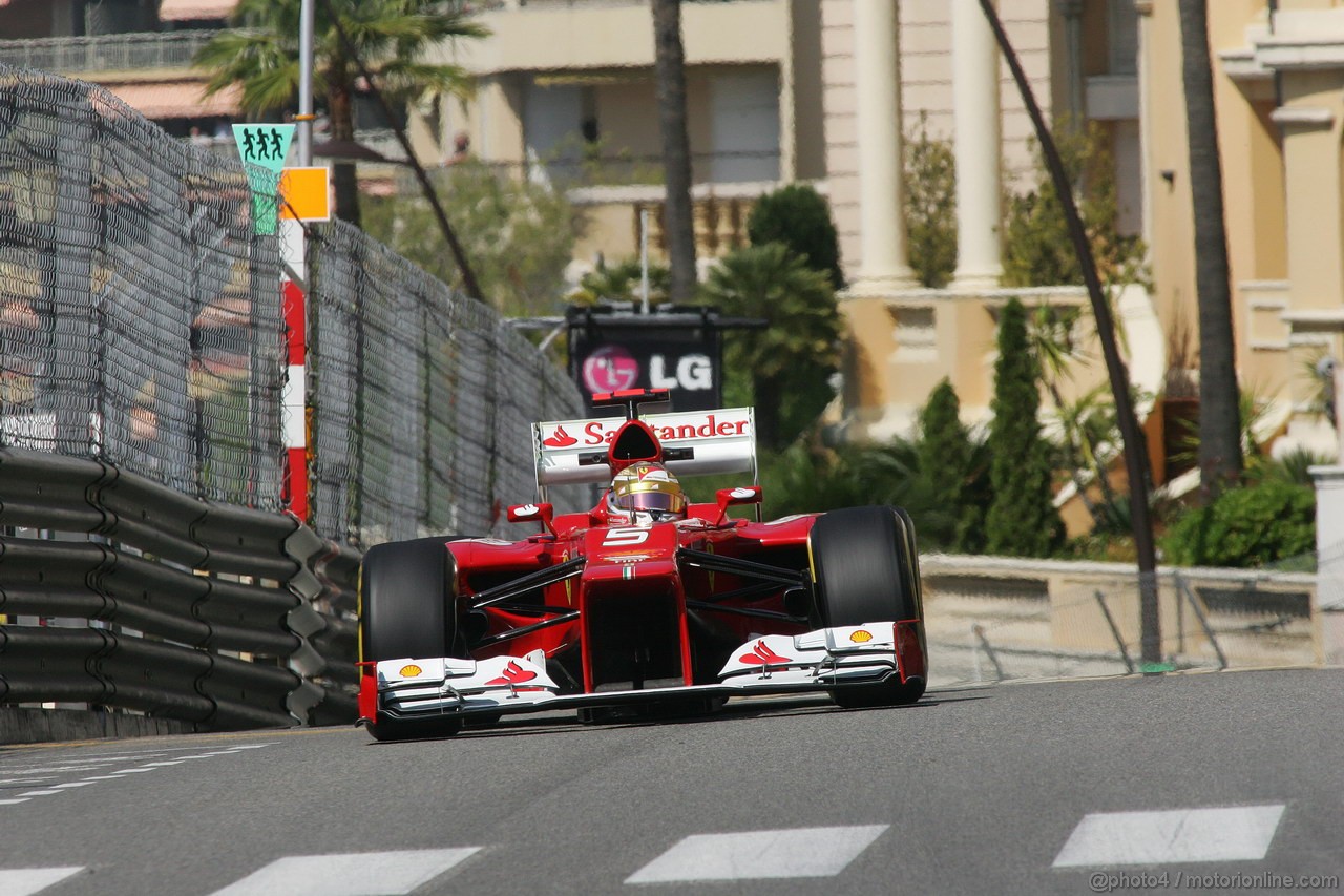 GP MONACO, 24.05.2012- Prove Libere 1, Fernando Alonso (ESP) Ferrari F2012 