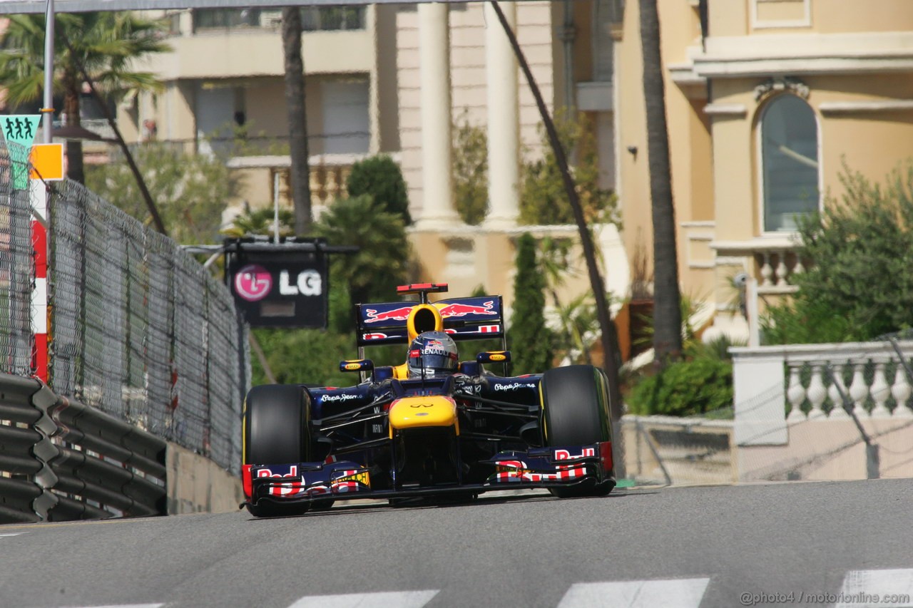 GP MONACO, 24.05.2012- Prove Libere 1, Sebastian Vettel (GER) Red Bull Racing RB8 