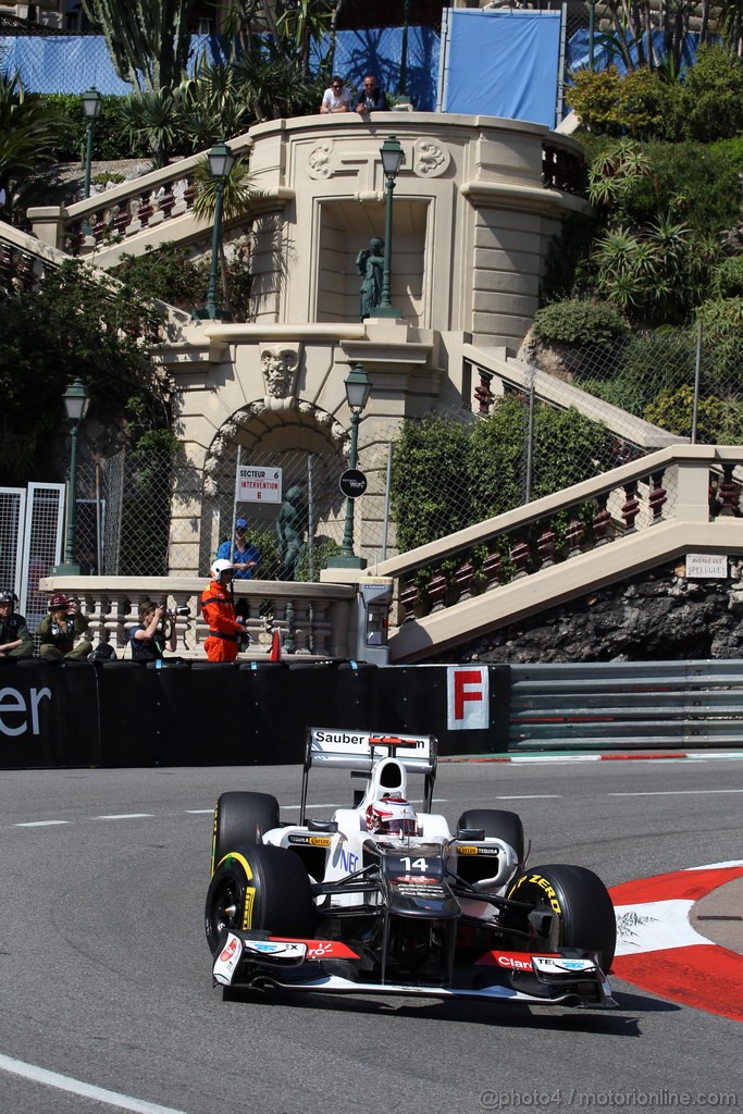GP MONACO, 24.05.2012- Prove Libere 1, Kamui Kobayashi (JAP) Sauber F1 Team C31 