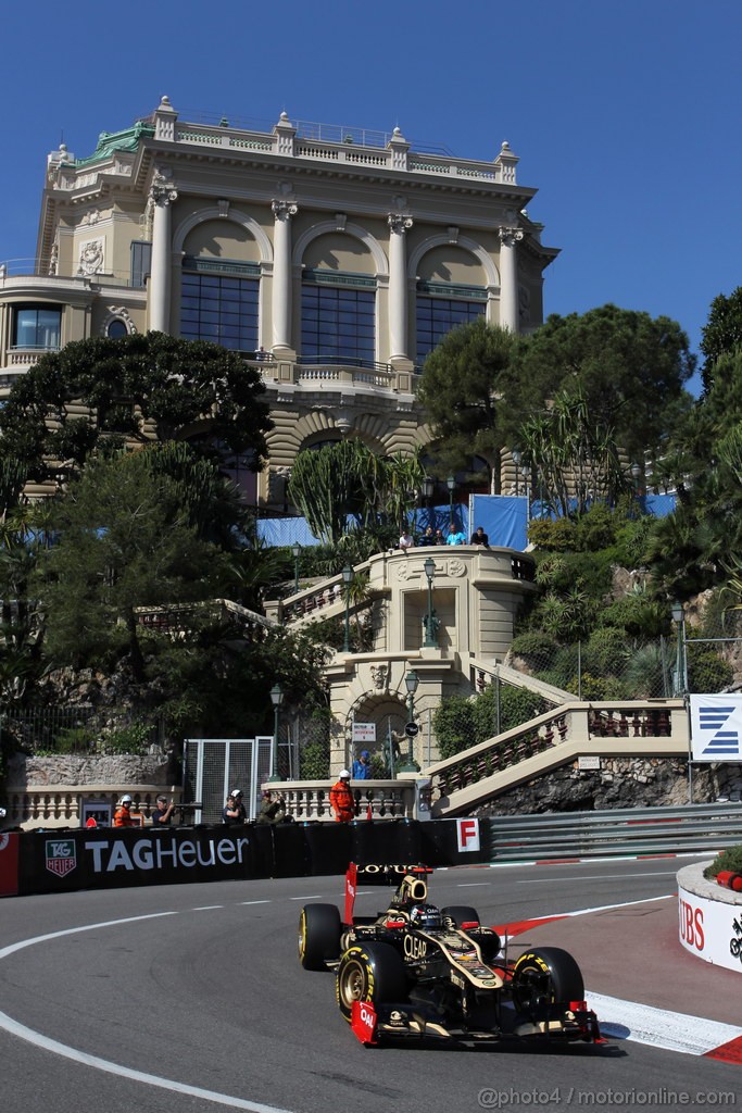 GP MONACO, 24.05.2012- Prove Libere 1, Kimi Raikkonen (FIN) Lotus F1 Team E20 