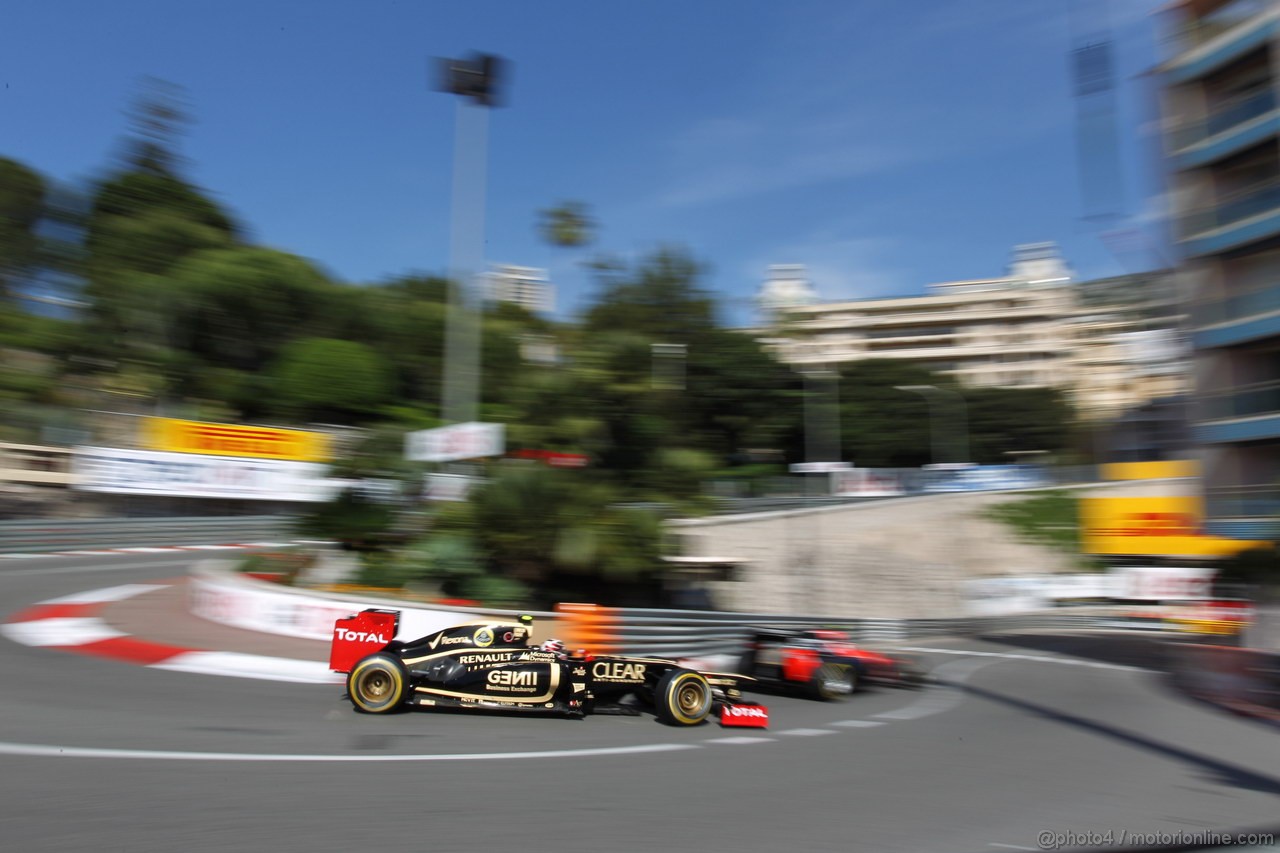 GP MONACO, 24.05.2012- Prove Libere 1, Romain Grosjean (FRA) Lotus F1 Team E20 
