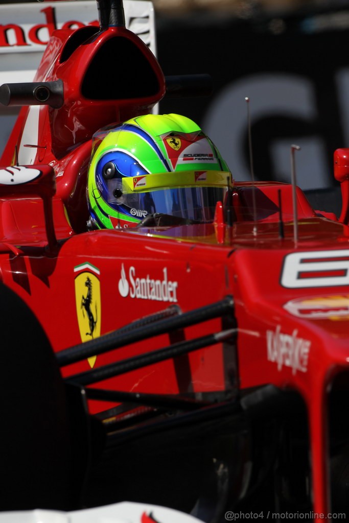 GP MONACO, 24.05.2012- Prove Libere 1, Felipe Massa (BRA) Ferrari F2012 