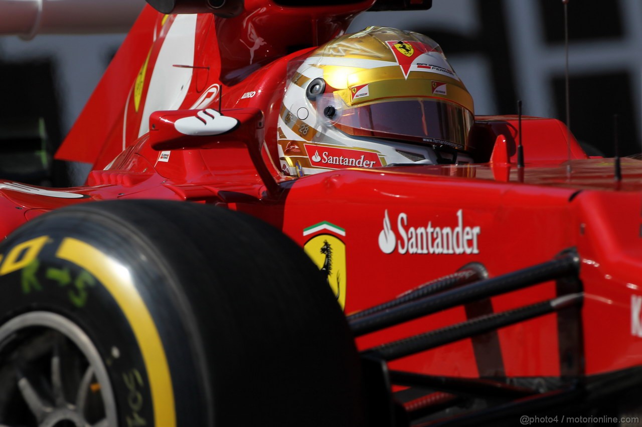 GP MONACO, 24.05.2012- Prove Libere 1, Fernando Alonso (ESP) Ferrari F2012 