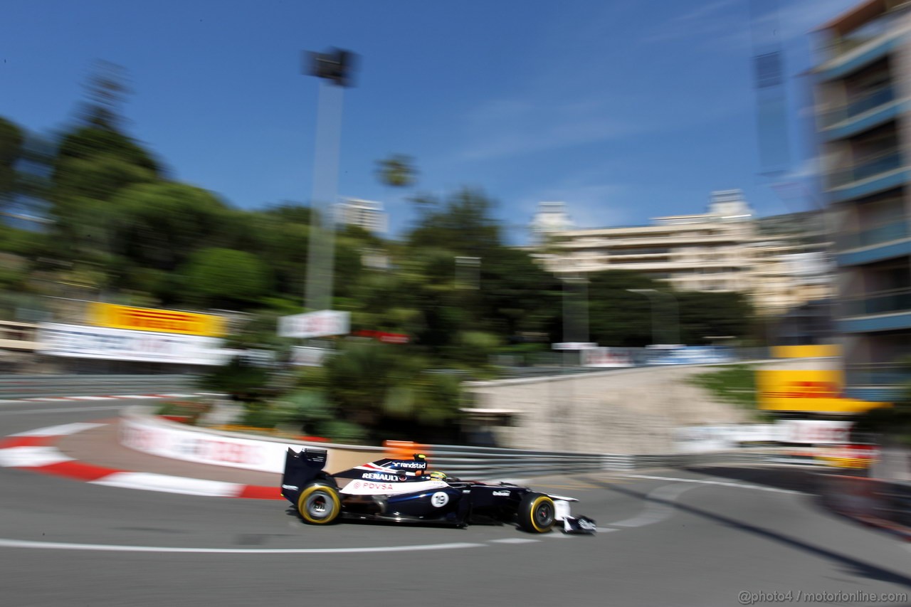 GP MONACO, 24.05.2012- Prove Libere 1,Bruno Senna (BRA) Williams F1 Team FW34 