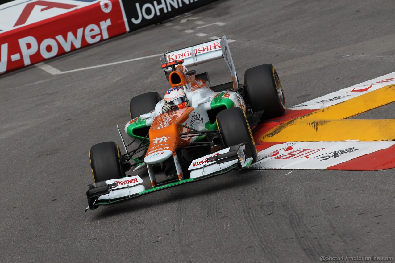 GP MONACO, 24.05.2012- Prove Libere 2, Paul di Resta (GBR) Sahara Force India F1 Team VJM05 