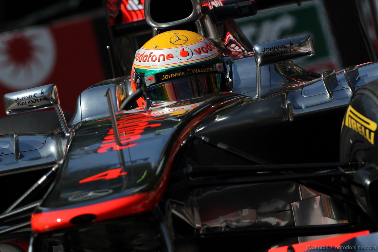 GP MONACO, 24.05.2012- Prove Libere 2, Lewis Hamilton (GBR) McLaren Mercedes MP4-27 
