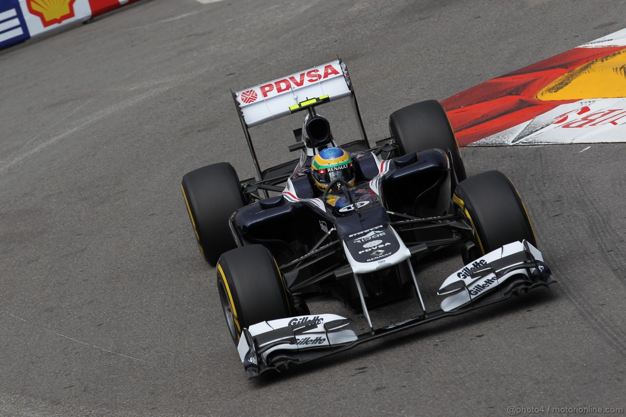 GP MONACO, 24.05.2012- Prove Libere 2, Bruno Senna (BRA) Williams F1 Team FW34 