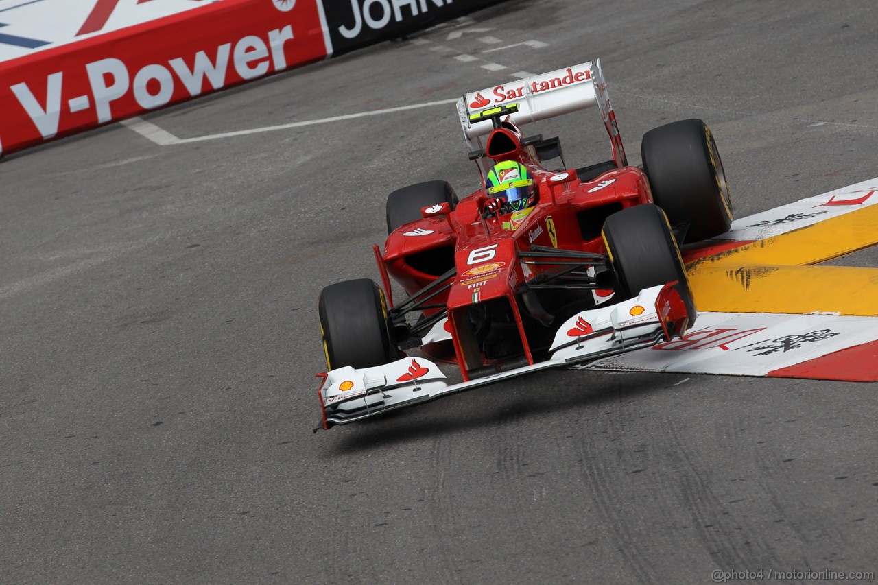GP MONACO, 24.05.2012- Prove Libere 2, Felipe Massa (BRA) Ferrari F2012 