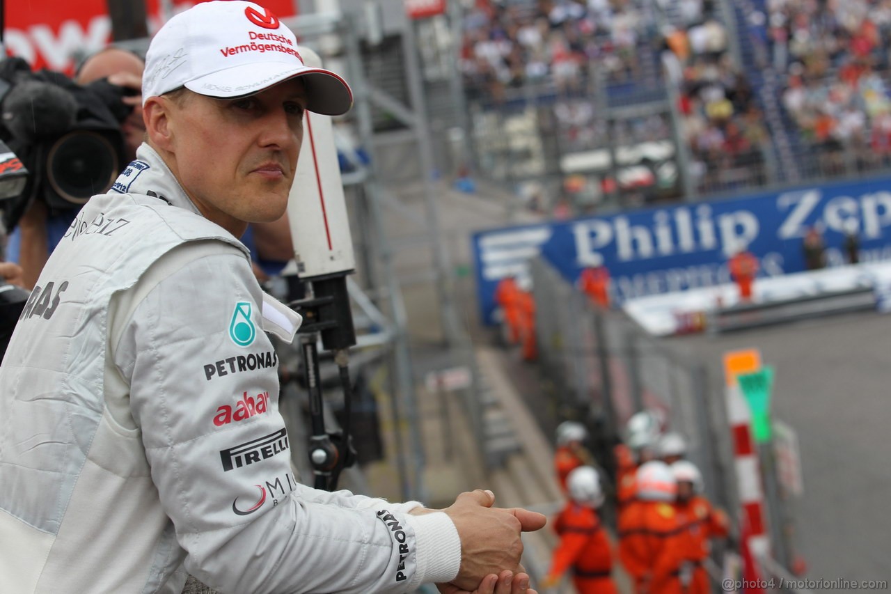GP MONACO, 24.05.2012- Prove Libere 2, Michael Schumacher (GER) Mercedes AMG F1 W03