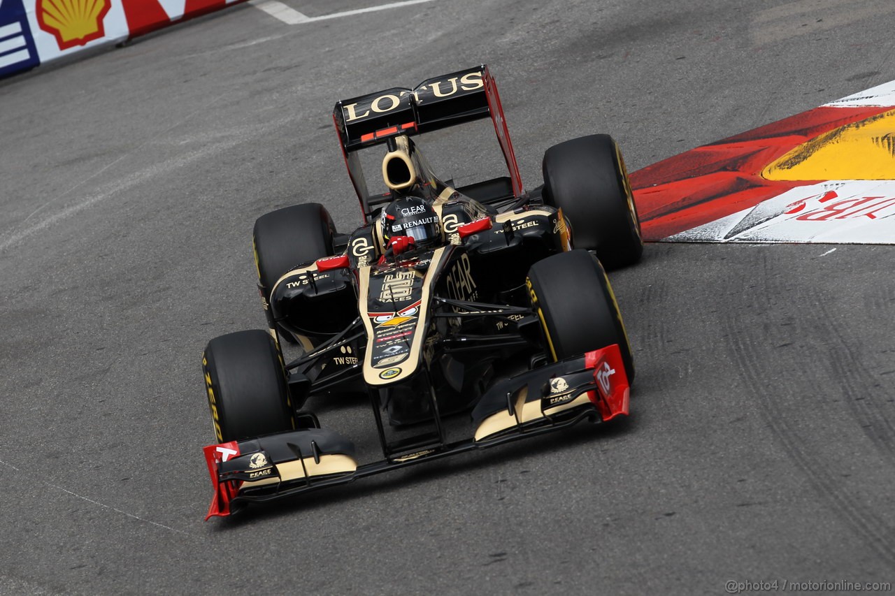 GP MONACO, 24.05.2012- Prove Libere 2, Kimi Raikkonen (FIN) Lotus F1 Team E20 