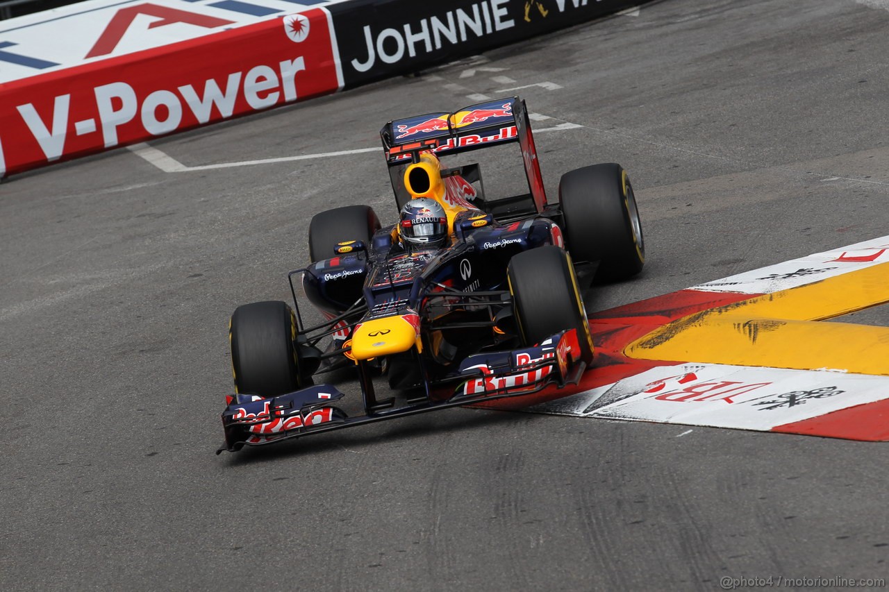 GP MONACO, 24.05.2012- Prove Libere 2, Sebastian Vettel (GER) Red Bull Racing RB8
