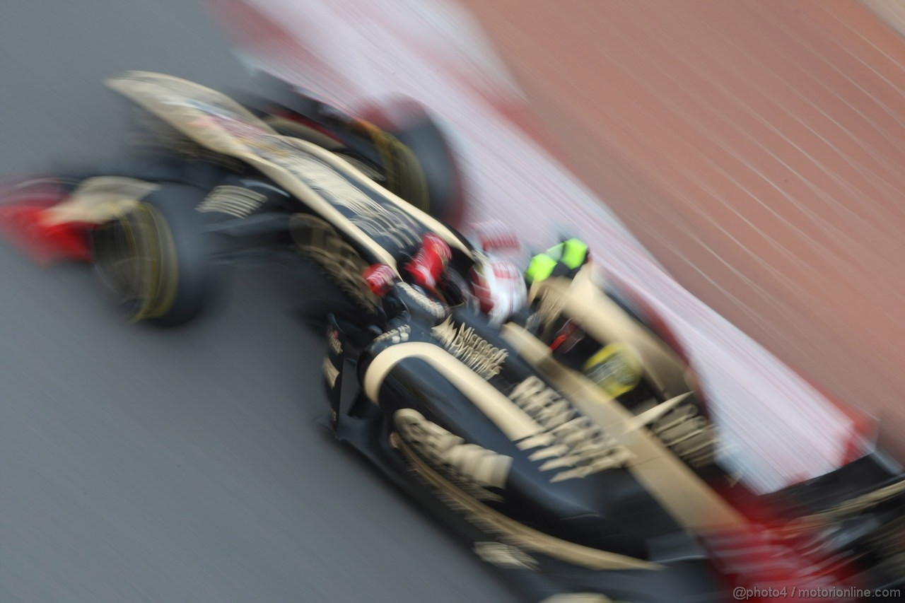 GP MONACO, 24.05.2012- Prove Libere 2, Romain Grosjean (FRA) Lotus F1 Team E20 