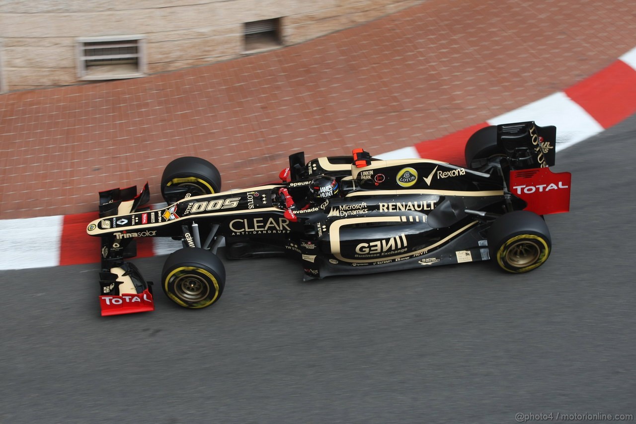 GP MONACO, 24.05.2012- Prove Libere 2, Kimi Raikkonen (FIN) Lotus F1 Team E20 