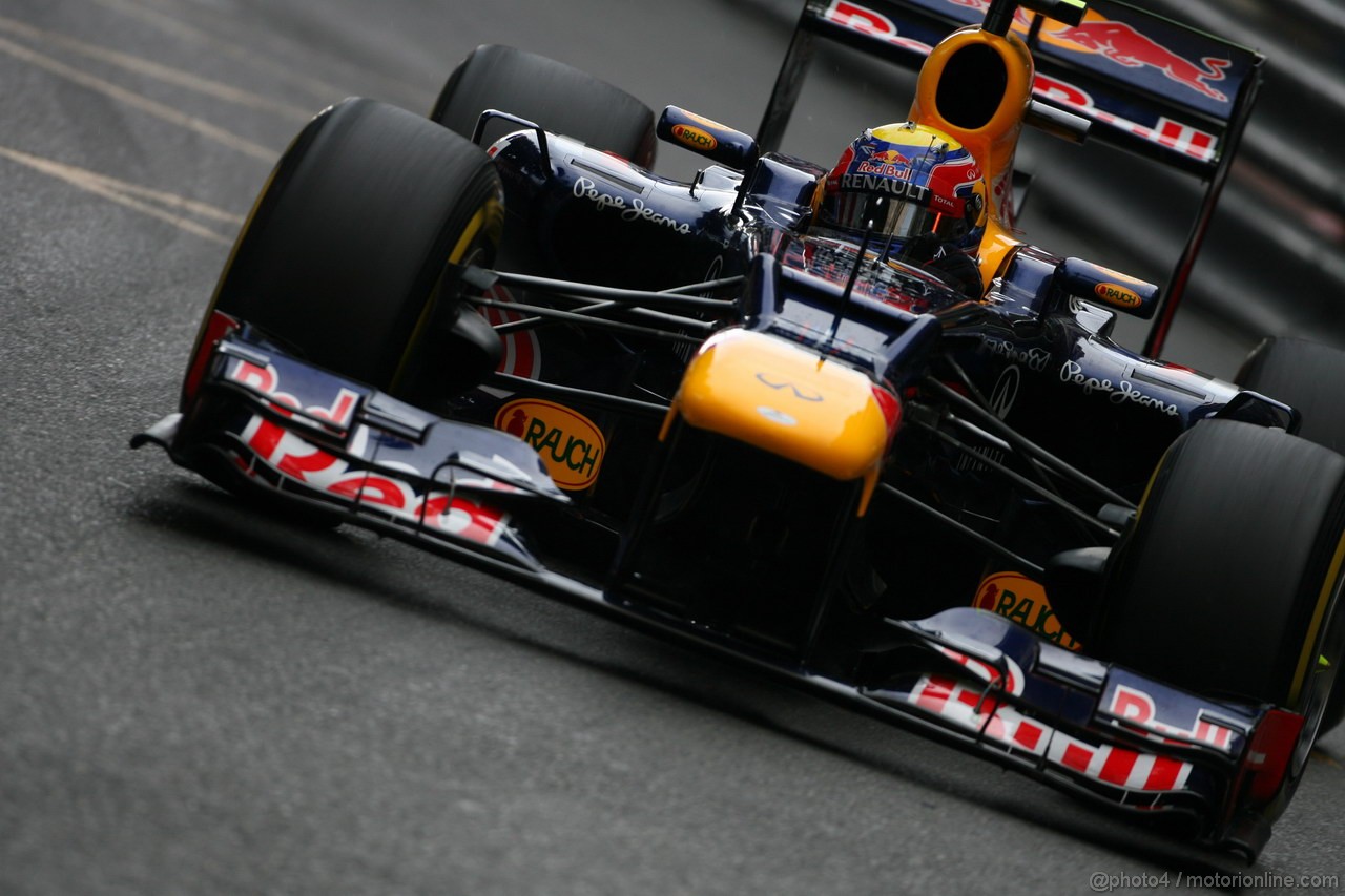 GP MONACO, 24.05.2012- Prove Libere 2, Mark Webber (AUS) Red Bull Racing RB8 