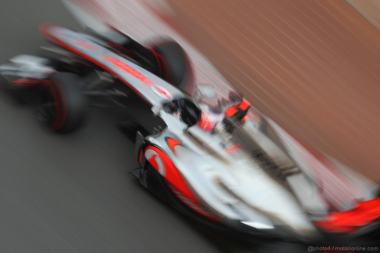 GP MONACO, 24.05.2012- Prove Libere 2, Jenson Button (GBR) McLaren Mercedes MP4-27 