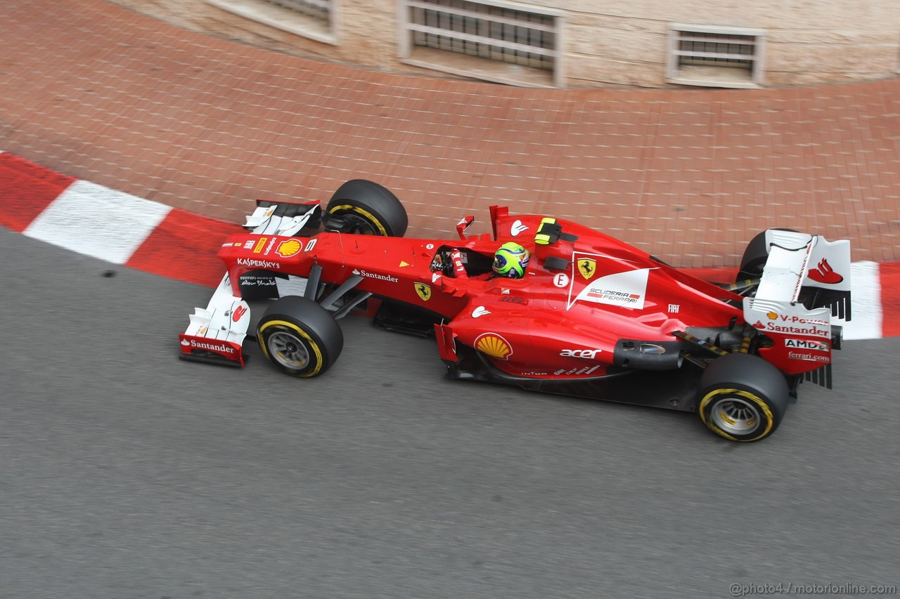 GP MONACO, 24.05.2012- Prove Libere 2, Felipe Massa (BRA) Ferrari F2012 