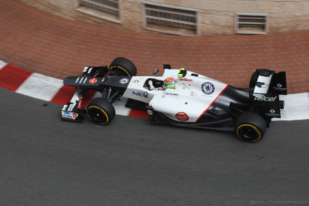 GP MONACO, 24.05.2012- Prove Libere 2, Sergio Prez (MEX) Sauber F1 Team C31 