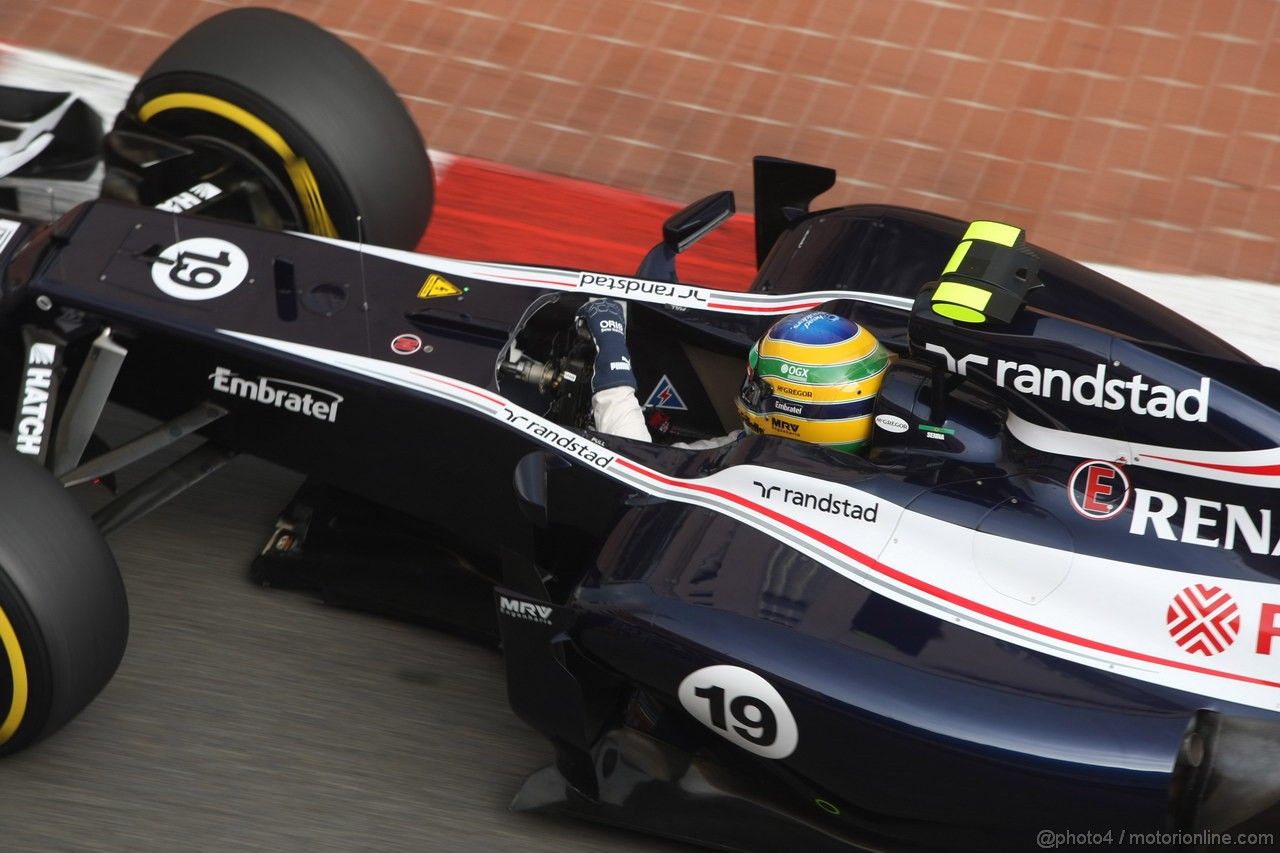 GP MONACO, 24.05.2012- Prove Libere 2, Bruno Senna (BRA) Williams F1 Team FW34 s