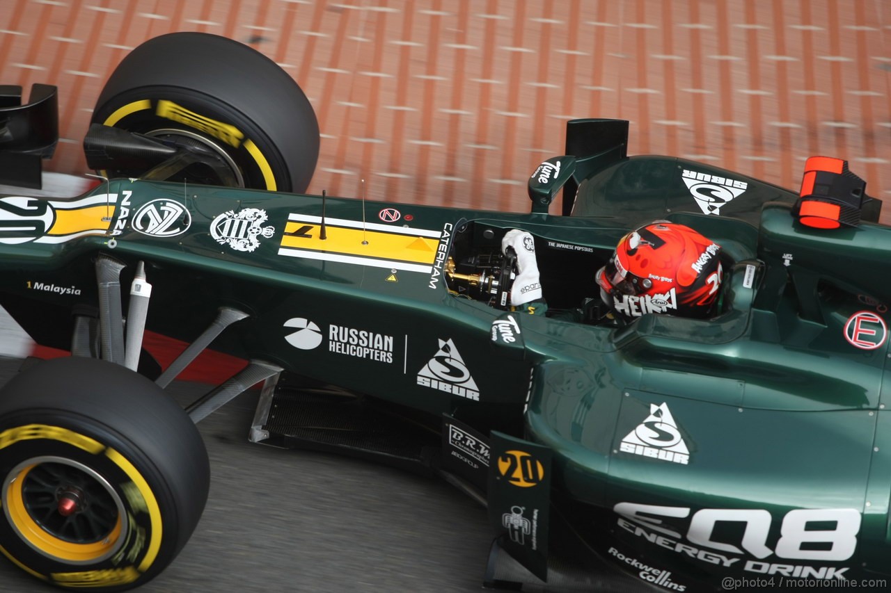 GP MONACO, 24.05.2012- Prove Libere 2, Heikki Kovalainen (FIN) Caterham F1 Team CT01 