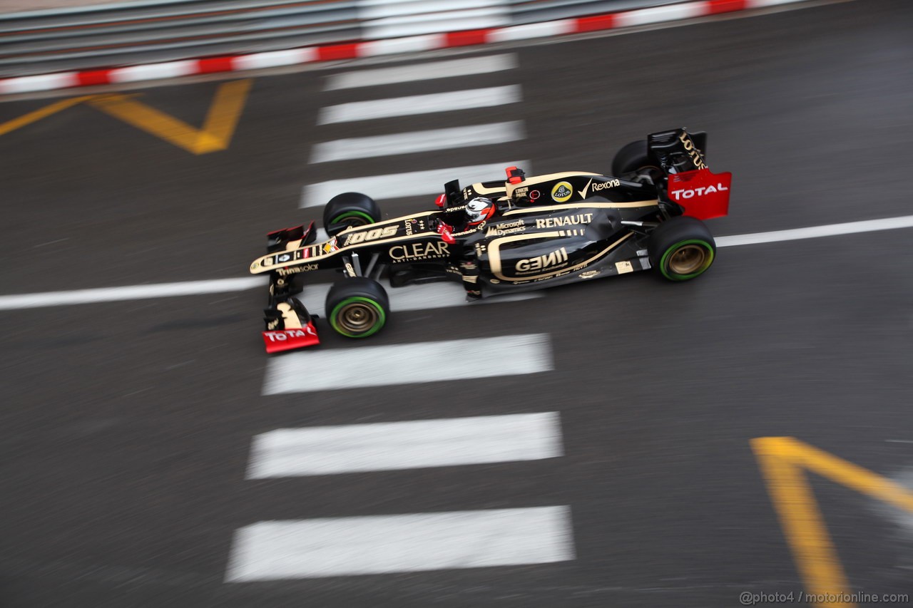 GP MONACO, 24.05.2012- Prove Libere 2, Kimi Raikkonen (FIN) Lotus F1 Team E20 