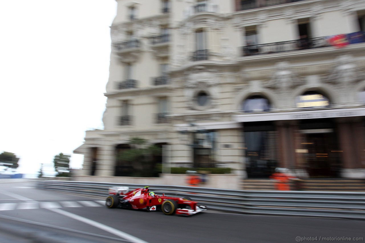 GP MONACO, 24.05.2012- Prove Libere 2, Felipe Massa (BRA) Ferrari F2012 