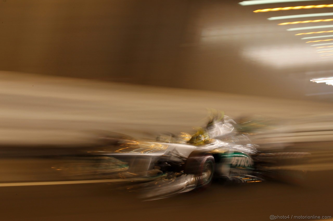 GP MONACO, 24.05.2012- Prove Libere 2, Nico Rosberg (GER) Mercedes AMG F1 W03 