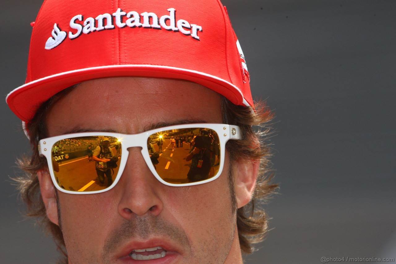 GP MONACO, 24.05.2012- Prove Libere 2, Fernando Alonso (ESP) Ferrari F2012 