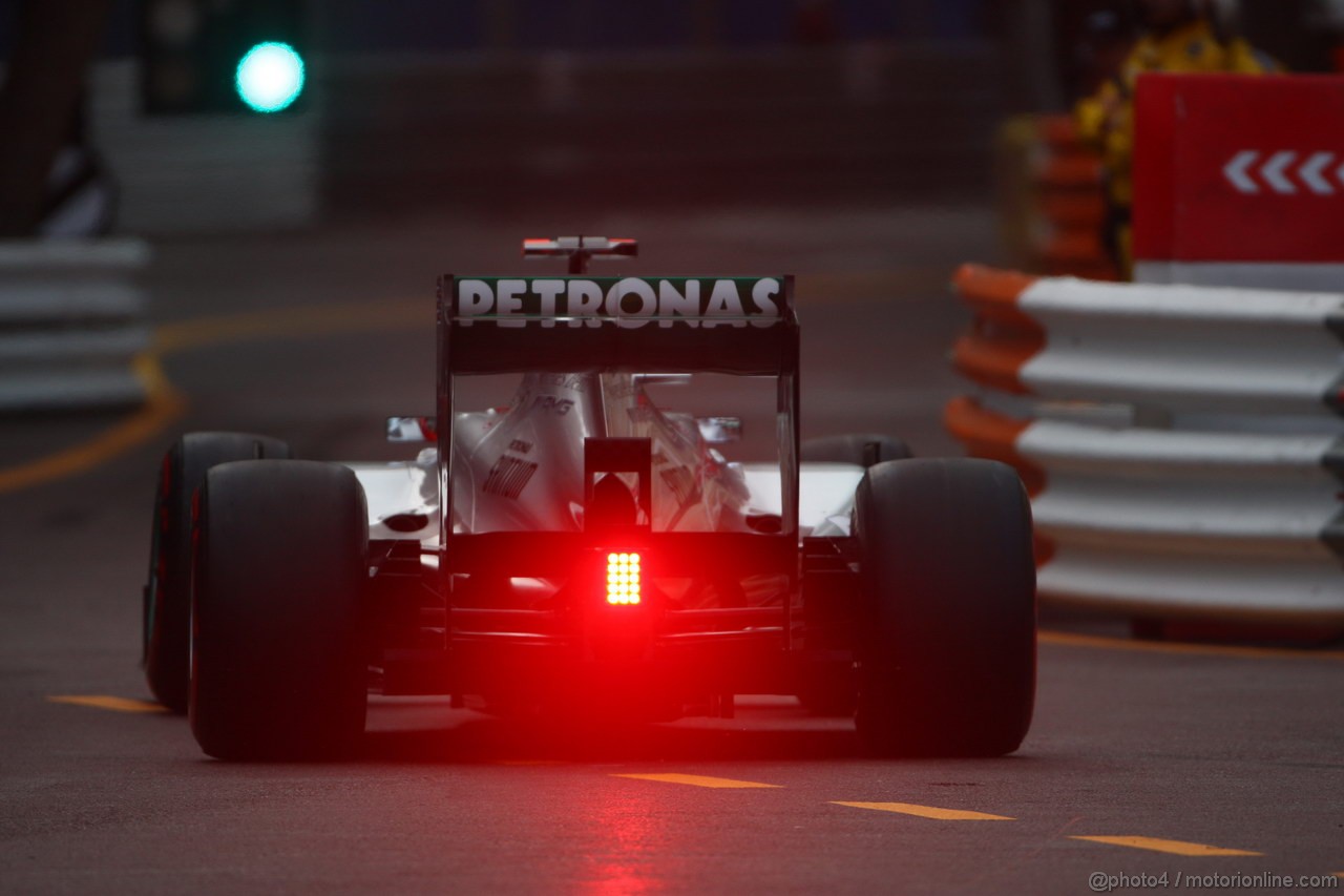 GP MONACO, 24.05.2012- Prove Libere 2, Michael Schumacher (GER) Mercedes AMG F1 W03 