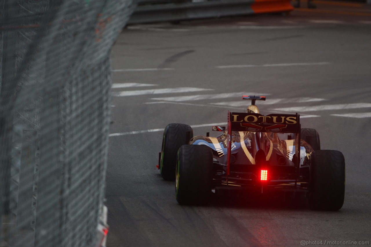 GP MONACO, 24.05.2012- Prove Libere 2,Kimi Raikkonen (FIN) Lotus F1 Team E20 